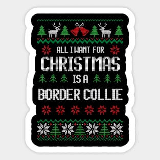 cute border collie Sticker